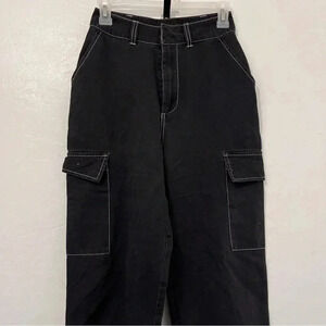 Standard Women’s Cargo pants Contrast Stitch Side‎ Pocket Straight Leg Size XS